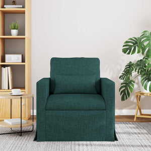 Dunkelgrünes Stoffsofa 78x78x80cm