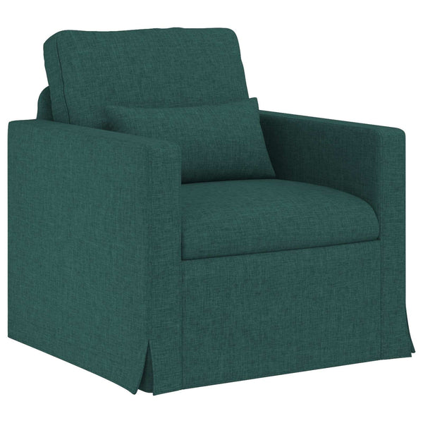 Dunkelgrünes Stoffsofa 78x78x80cm