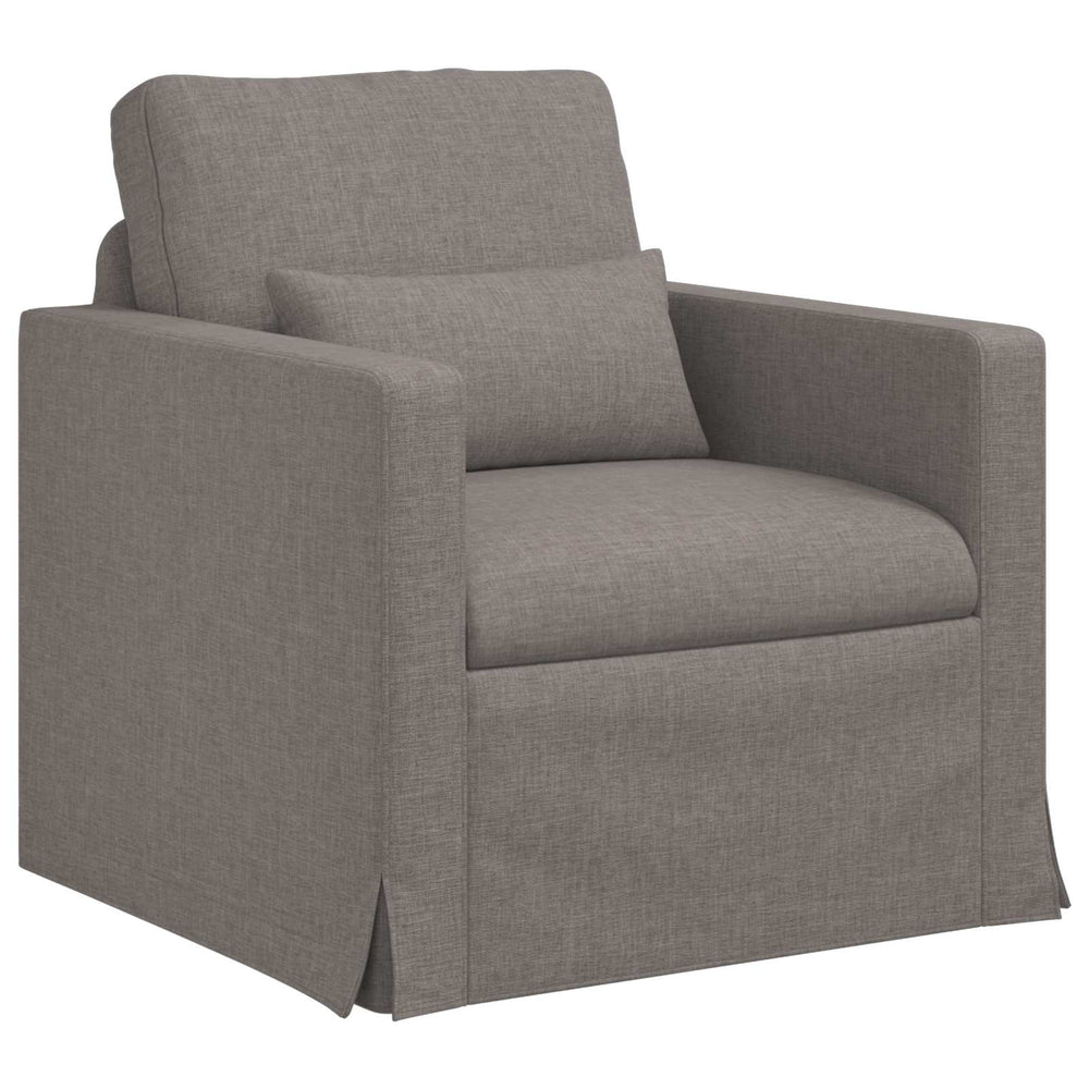 vidaXL Canapé taupe 78 x 78 x 80 cm tissu