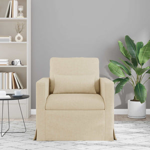 vidaXL Canapé crème 78 x 78 x 80 cm Tissu