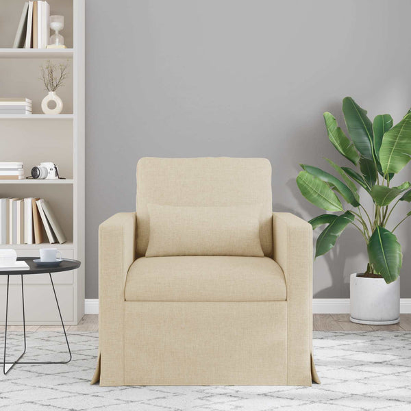 vidaXL Canapé crème 78 x 78 x 80 cm Tissu