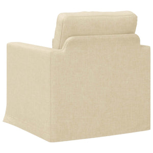 vidaXL Canapé crème 78 x 78 x 80 cm Tissu