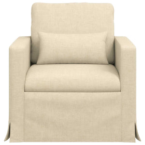 vidaXL Canapé crème 78 x 78 x 80 cm Tissu