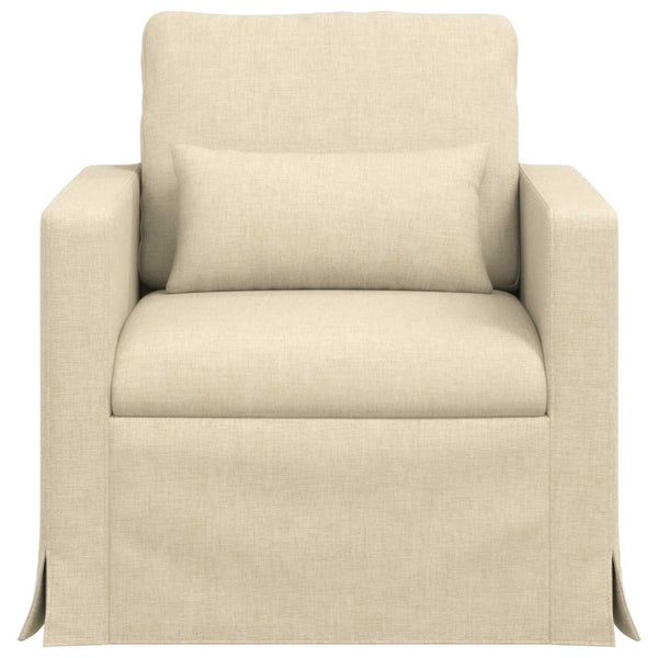 vidaXL Canapé crème 78 x 78 x 80 cm Tissu