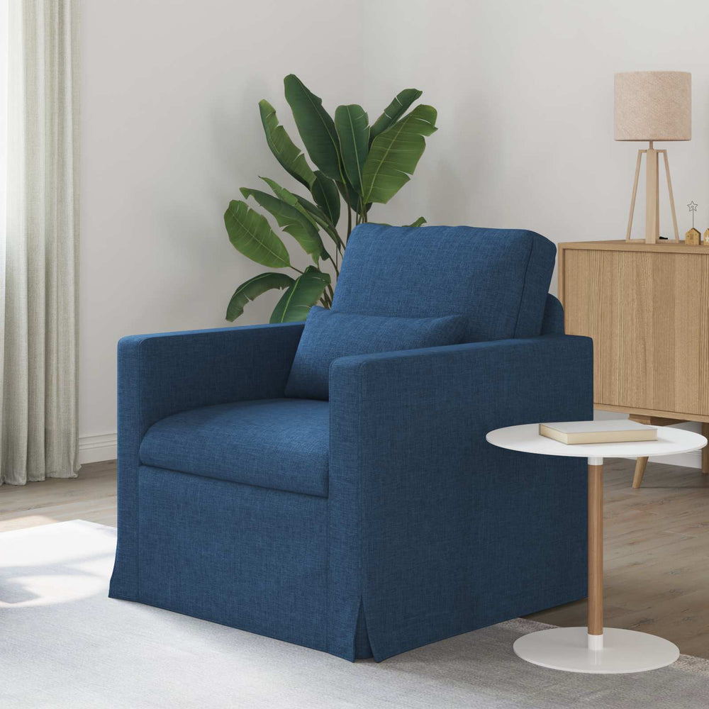 vidaXL Canapé bleu 78 x 78 x 80 cm Tissu