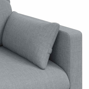 Hellgraues Stoffsofa 139 cm