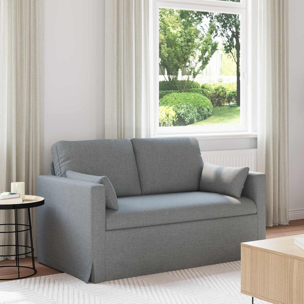 vidaXL Canapé gris clair 139 x 78 x 80 cm tissu