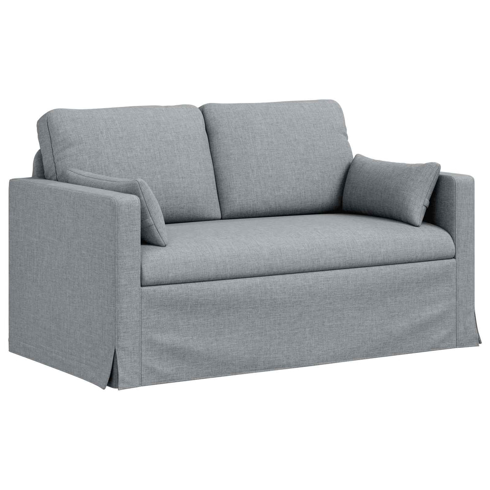 vidaXL Canapé gris clair 139 x 78 x 80 cm tissu