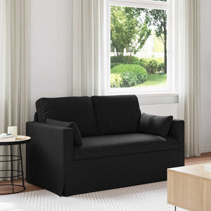 Schwarzes Stoffsofa 139 cm