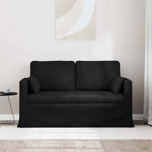 Schwarzes Stoffsofa 139 cm