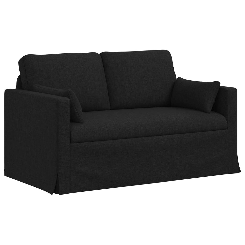 vidaXL Canapé noir 139 x 78 x 80 cm tissu