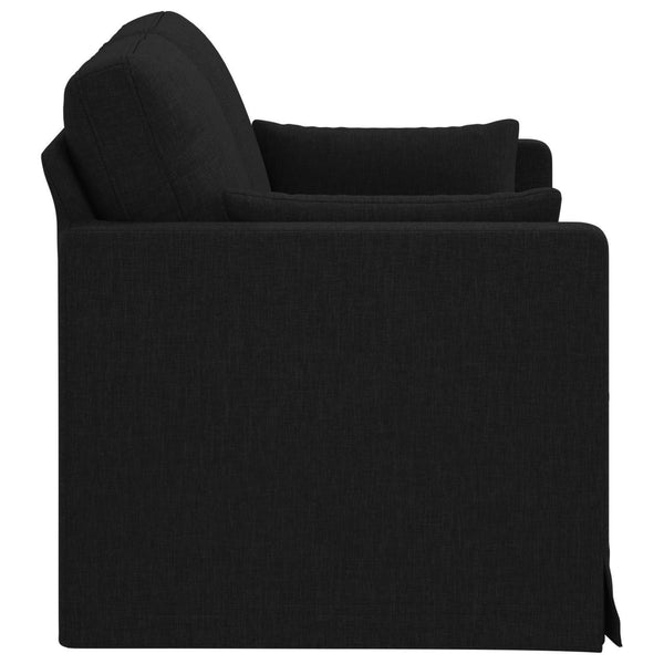 Schwarzes Stoffsofa 139 cm