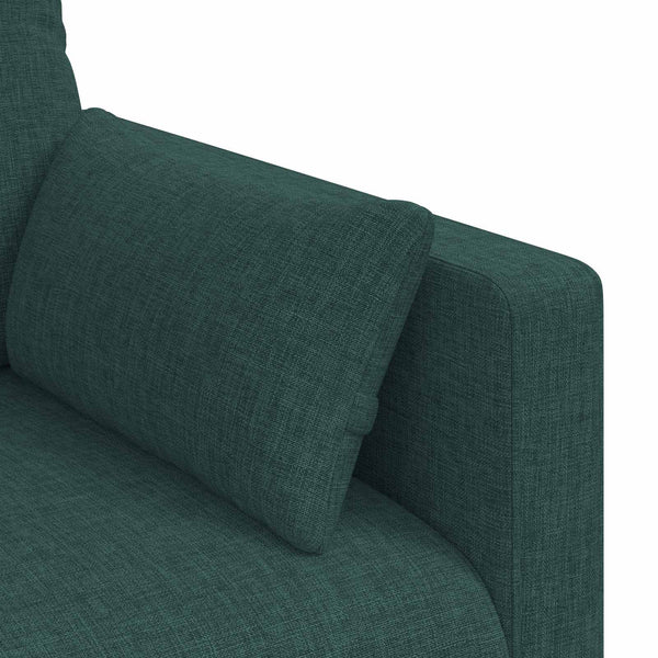 Dunkelgrünes Stoffsofa 139 cm