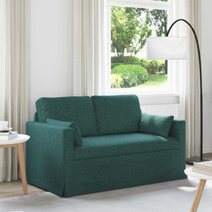 Dunkelgrünes Stoffsofa 139 cm
