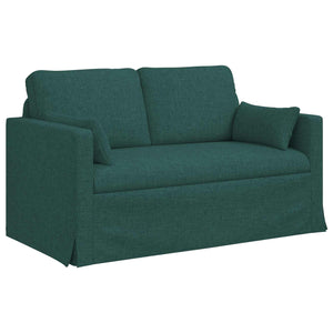 Dunkelgrünes Stoffsofa 139 cm
