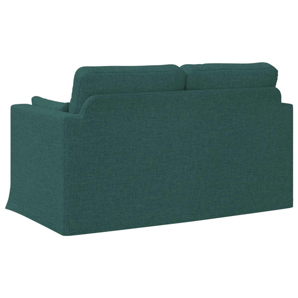 Dunkelgrünes Stoffsofa 139 cm