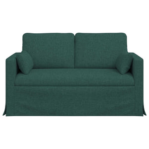 Dunkelgrünes Stoffsofa 139 cm
