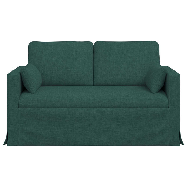 Dunkelgrünes Stoffsofa 139 cm