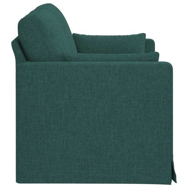 Dunkelgrünes Stoffsofa 139 cm