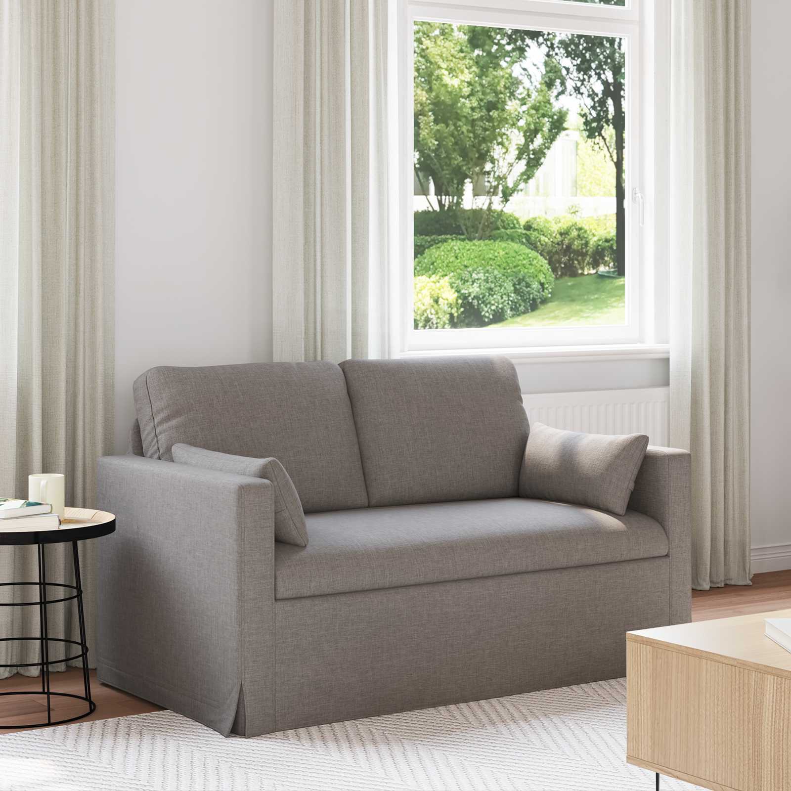 Taupe Stoff Sofa 139 cm