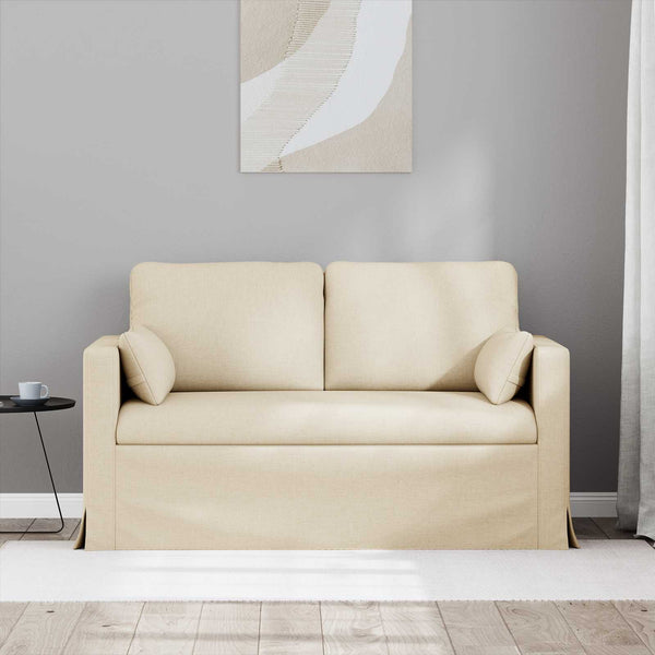 vidaXL Canapé Crème 139 x 78 x 80 cm Tissu