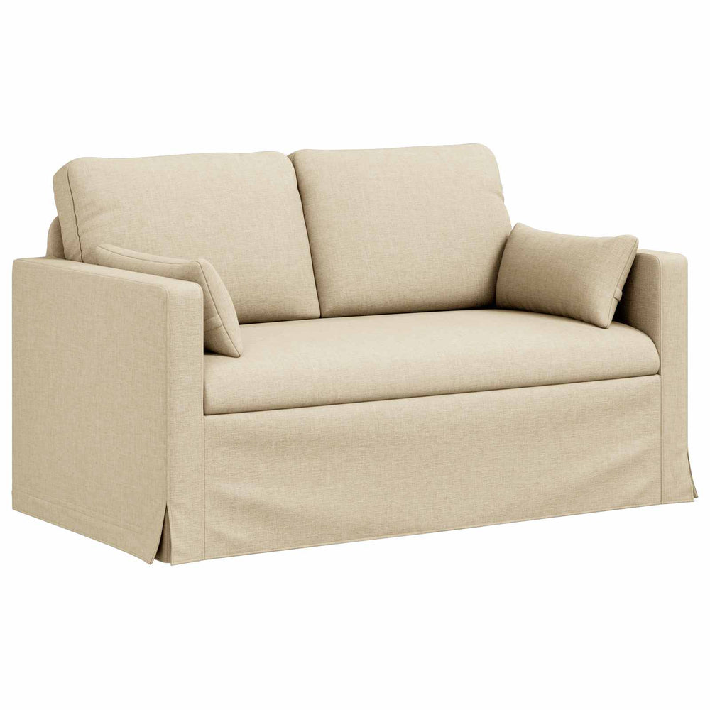 vidaXL Canapé Crème 139 x 78 x 80 cm Tissu