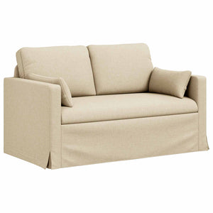 vidaXL Canapé Crème 139 x 78 x 80 cm Tissu