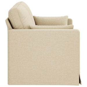 vidaXL Canapé Crème 139 x 78 x 80 cm Tissu