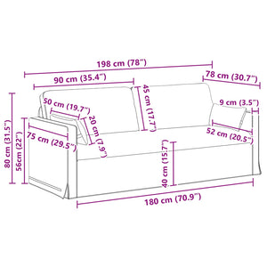 vidaXL Canapé gris clair 158 x 78 x 80 cm tissu