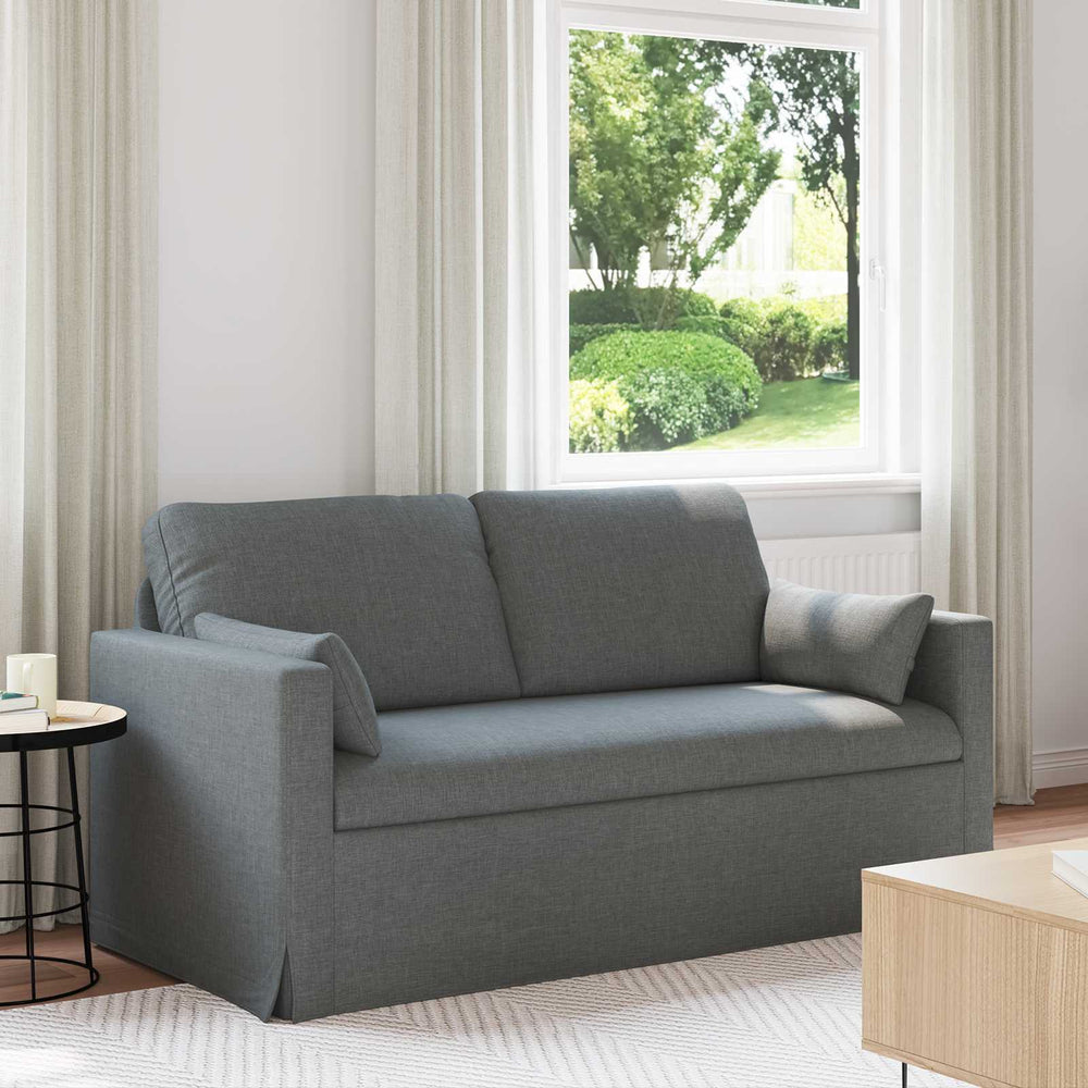 vidaXL Canapé gris foncé 158 x 78 x 80 cm tissu