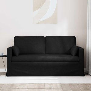 Schwarzes Stoffsofa 158 cm