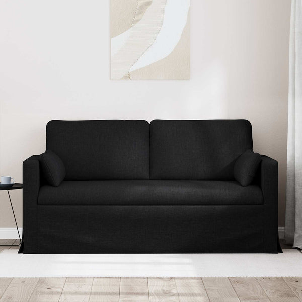 Schwarzes Stoffsofa 158 cm