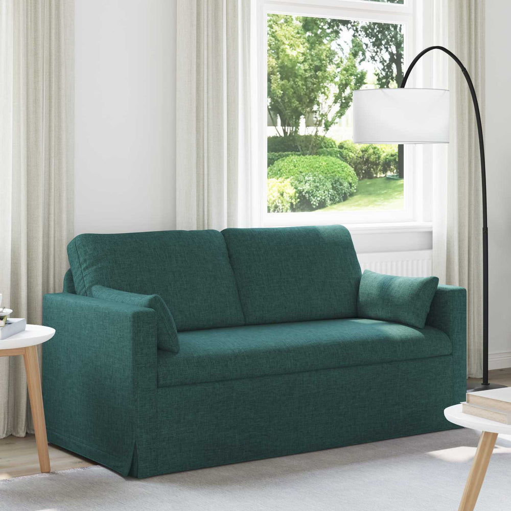 vidaXL Canapé vert foncé 158 x 78 x 80 cm tissu