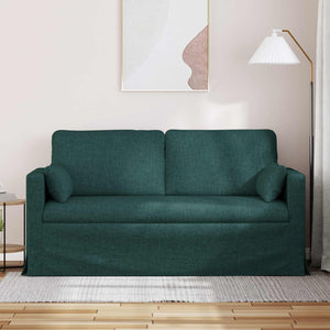 Dunkelgrünes Stoffsofa 158 cm