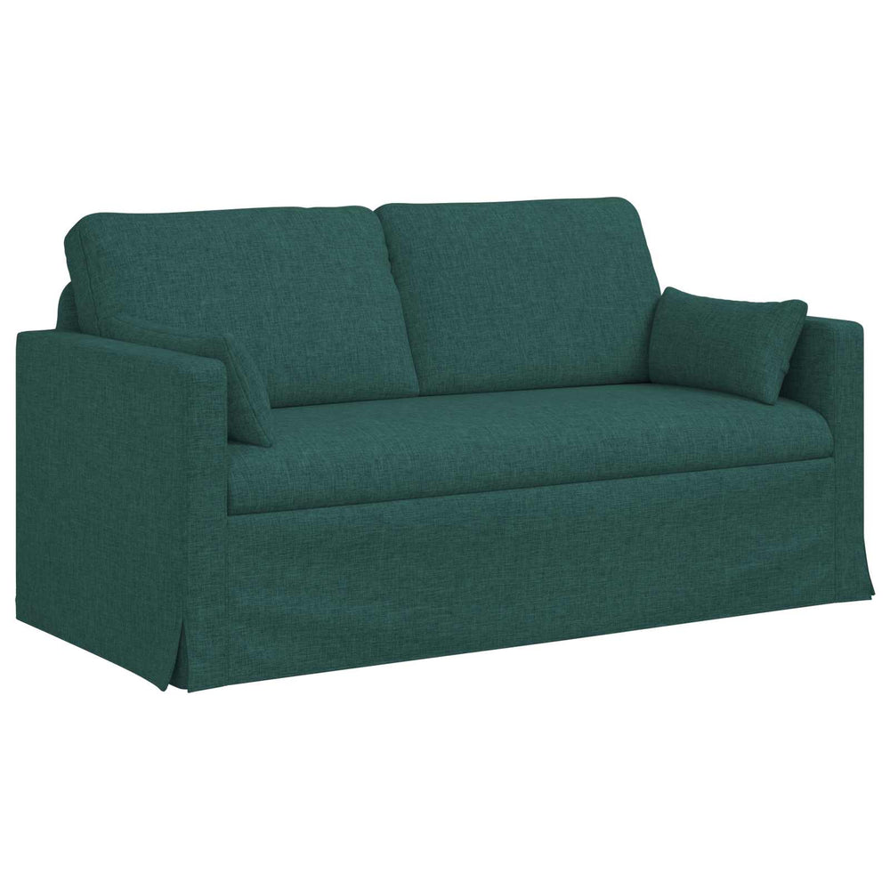 vidaXL Canapé vert foncé 158 x 78 x 80 cm tissu