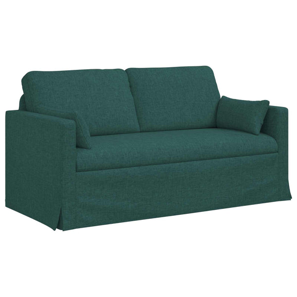 Dunkelgrünes Stoffsofa 158 cm