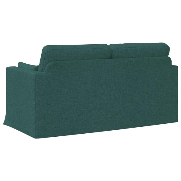 Dunkelgrünes Stoffsofa 158 cm