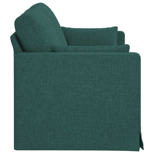 Dunkelgrünes Stoffsofa 158 cm