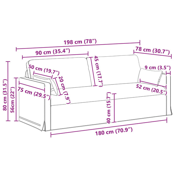 Dunkelgrünes Stoffsofa 158 cm