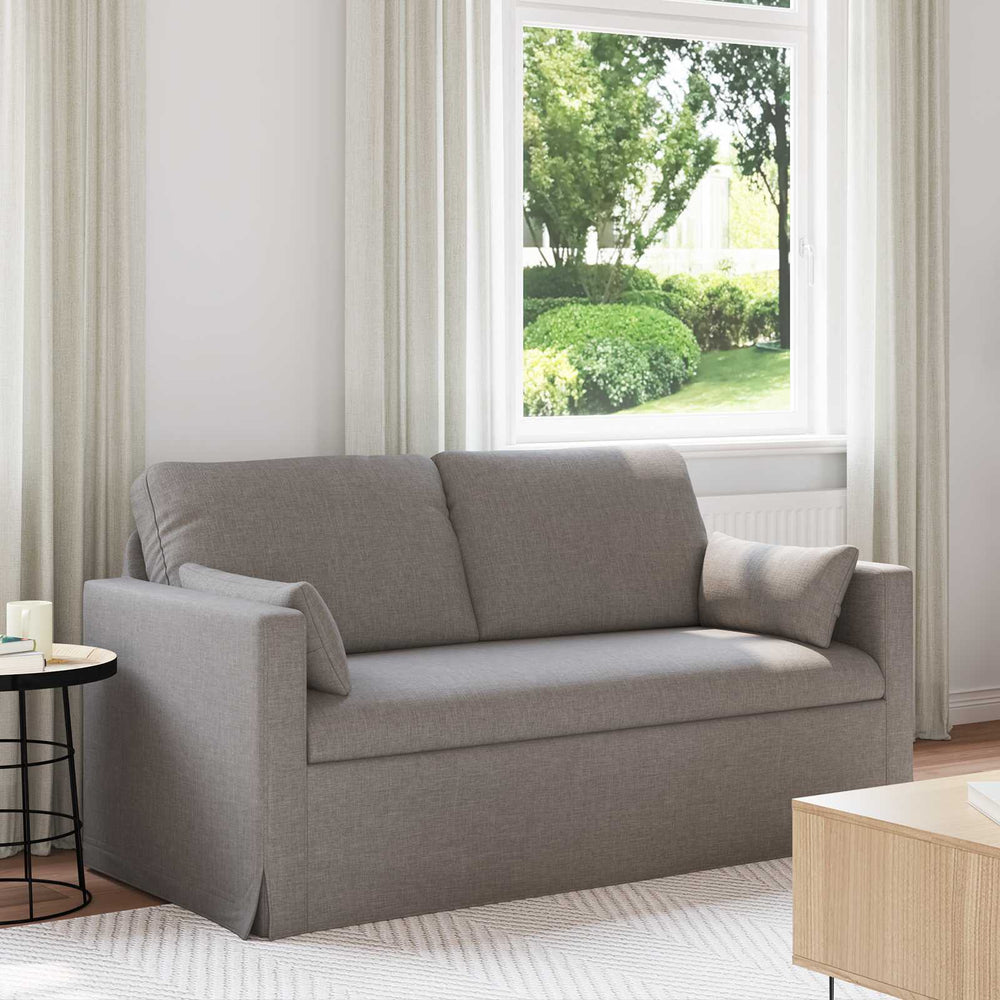 vidaXL Canapé taupe 158 x 78 x 80 cm tissu
