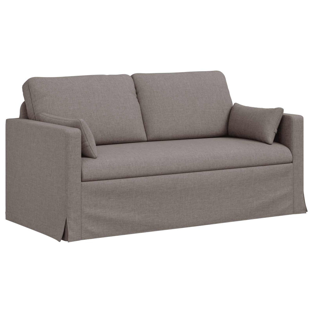 vidaXL Canapé taupe 158 x 78 x 80 cm tissu