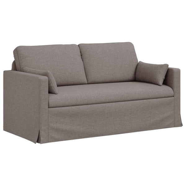 Taupe Sofa, Stoffbezug, 158 cm