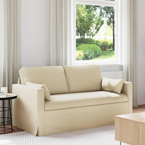 vidaXL Canapé crème 158 x 78 x 80 cm Tissu