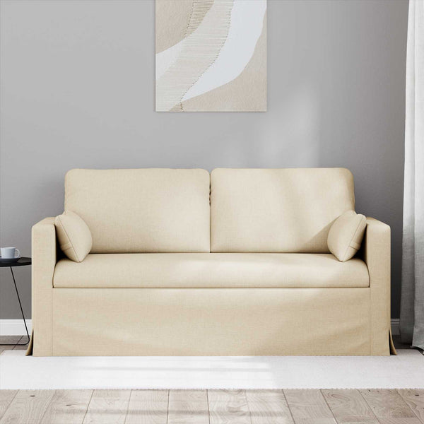 vidaXL Canapé crème 158 x 78 x 80 cm Tissu