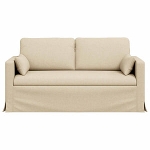 vidaXL Canapé crème 158 x 78 x 80 cm Tissu
