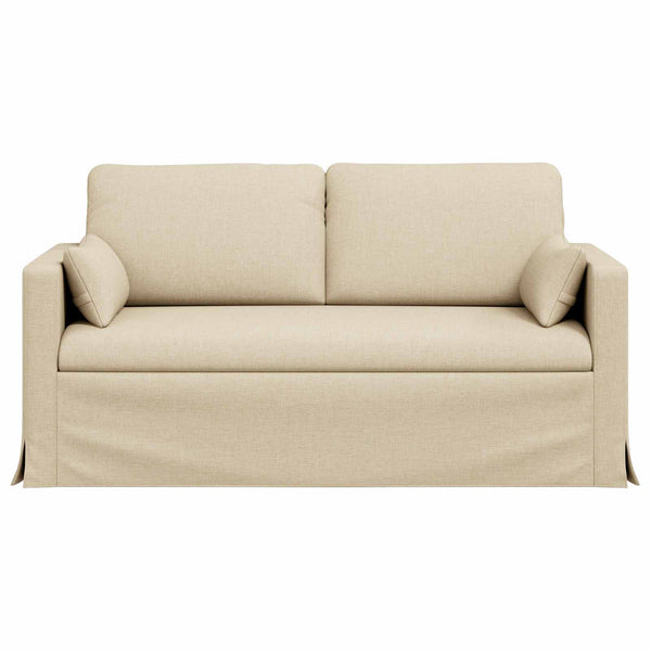 vidaXL Canapé crème 158 x 78 x 80 cm Tissu