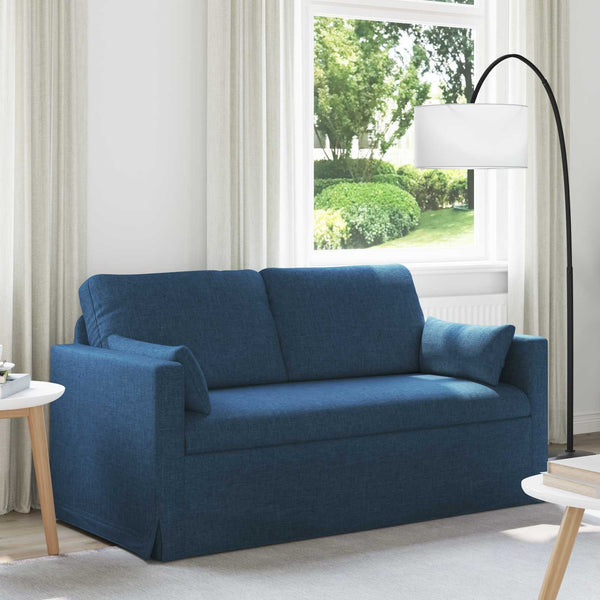 Blaues Stoffsofa 158 cm