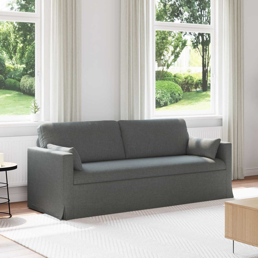 vidaXL Canapé gris foncé 198 x 78 x 80 cm Tissu