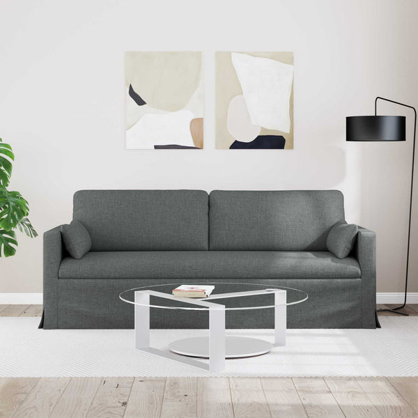 Dunkelgraues Stoffsofa 198 cm