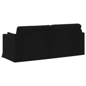 Schwarzes Stoffsofa 198 cm